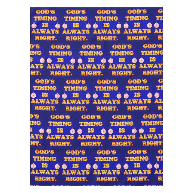 Die Zeit Gottes ist immer richtig. Farbbild Tischdecke (Vorderseite)