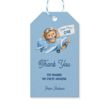 Die Zeit vergeht BLAUES Flugzeug Teddybär 1. Gebur