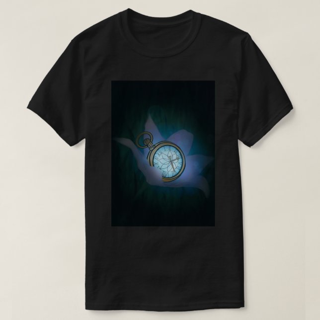 Die Zeit wächst durch das Licht des silbernen Mond T-Shirt (Design vorne)
