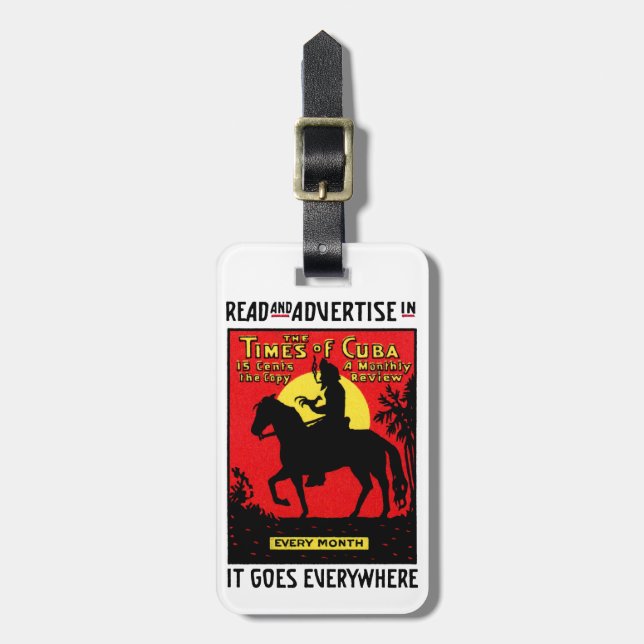 Die Zeiten Kubas 1920 Gepäckanhänger (Vorderseite vertikal)