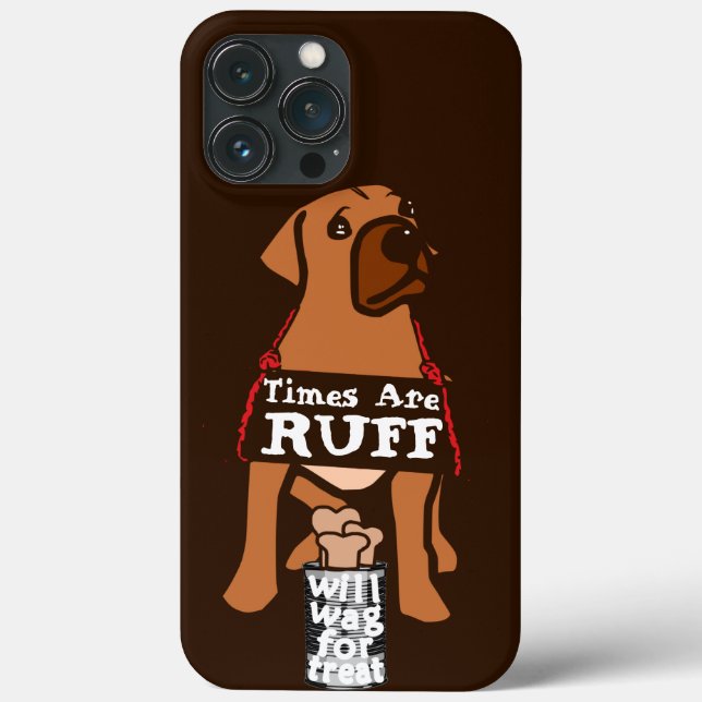 Die Zeiten sind ruff brauner Welpenhund Rhodesian  Case-Mate iPhone Hülle (Rückseite)