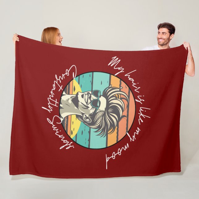 Die Zeitmaschine der Sängerin mit schwarzem Stil Fleecedecke (Beispiel)