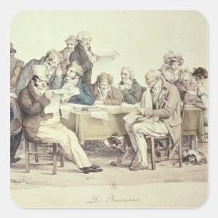 Die Zeitungen Quadratischer Aufkleber