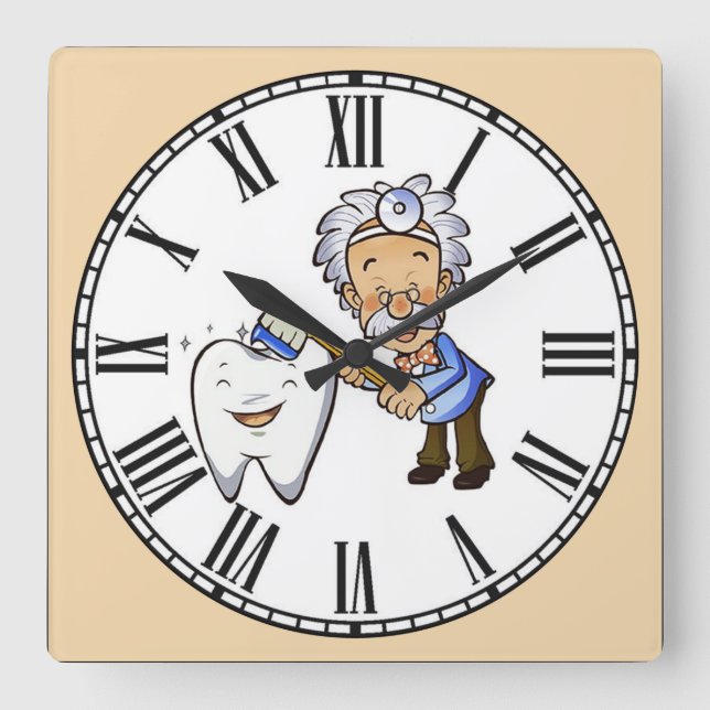 Die zentistische römische Zahl Quadratische Wanduhr (Vorderseite)