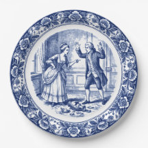 Die zerbrochene Vase Papierplatte