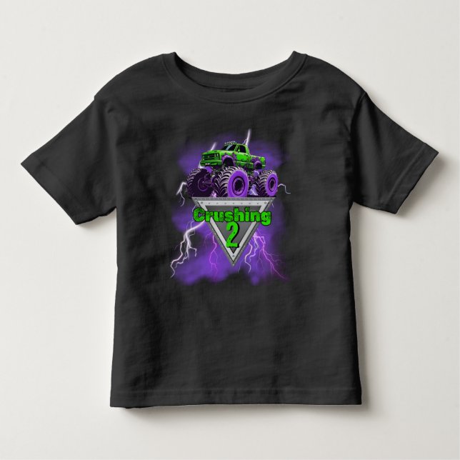 Die Zerschlagung des Monsters Truck Birthday T - S Kleinkind T-shirt (Vorderseite)