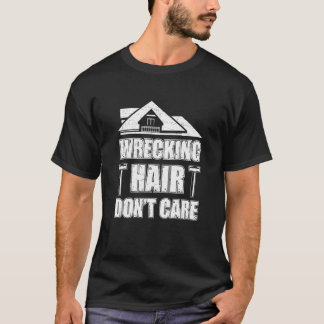 Die Zerstörung des Haars kümmert sich nicht um die T-Shirt