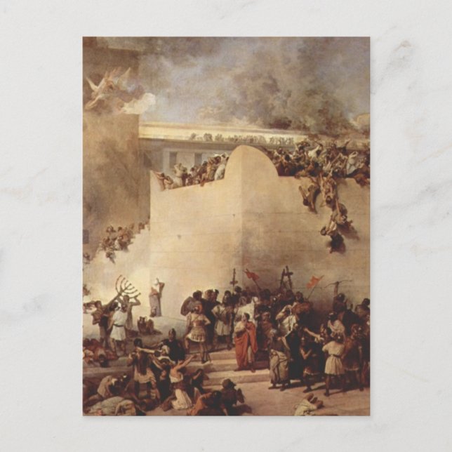 Die Zerstörung des Tempels von Jerusalem Postkarte (Vorderseite)
