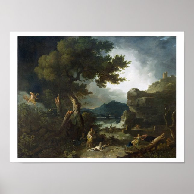 Die Zerstörung von Niobe's Children, 1760 (Öl auf Poster (Vorne)
