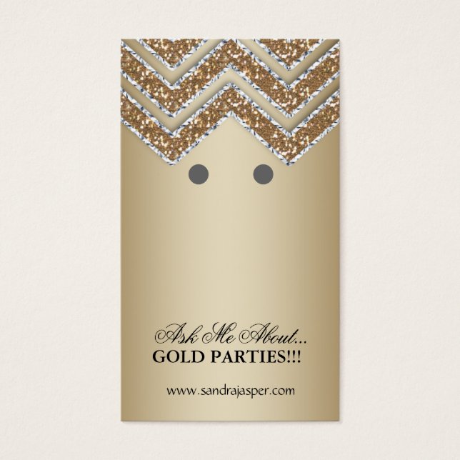 Die Zickzack Schmuckkarten sammeln Gold (Vorderseite)