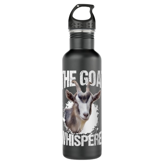 Die Ziege Whisperer Funny Goat Lover Bauer Geschen Edelstahlflasche (Vorderseite)