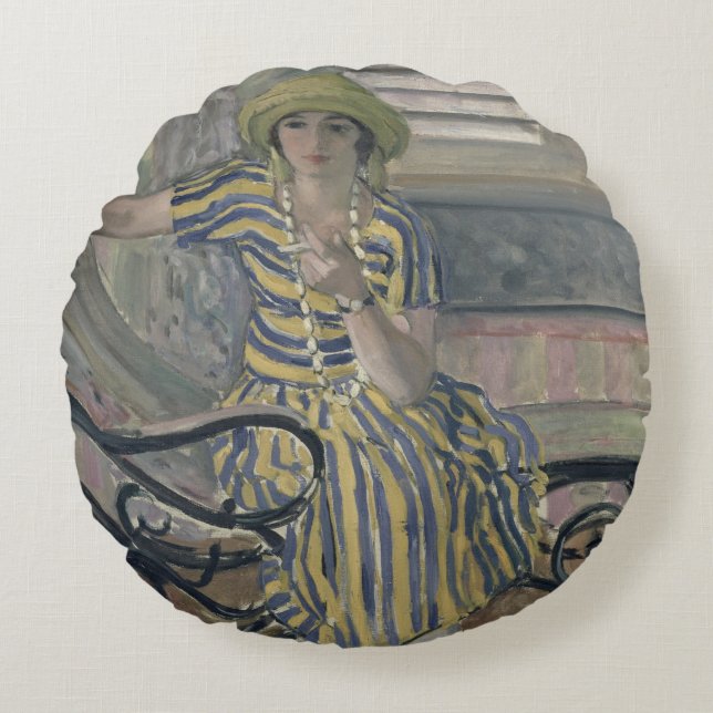 Die Zigarette Rundes Kissen (Vorderseite)