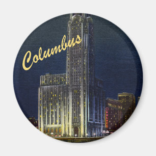 Die Zitadelle bei Nacht Vintage Magnet