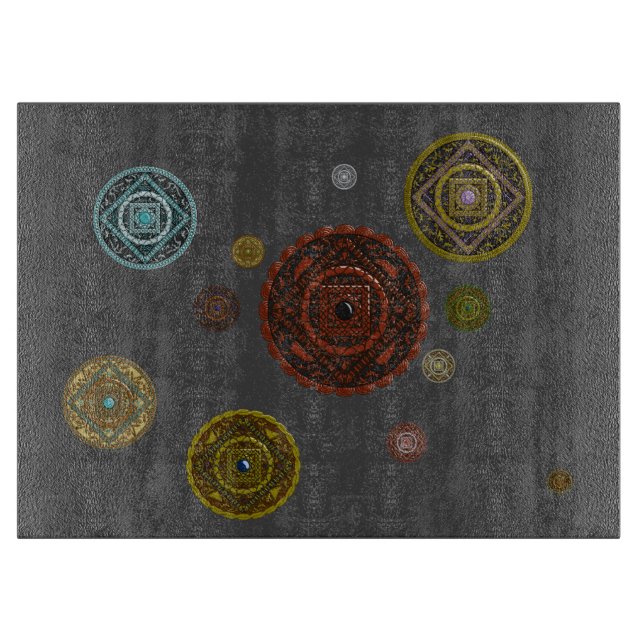 Die Zodiac-Glasschneidplatte Schneidebrett (Vorderseite)