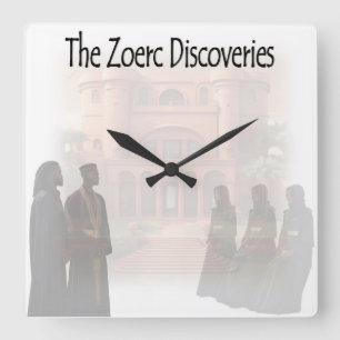 Die Zoerc-Entdeckungen decken Kunst ab Quadratische Wanduhr