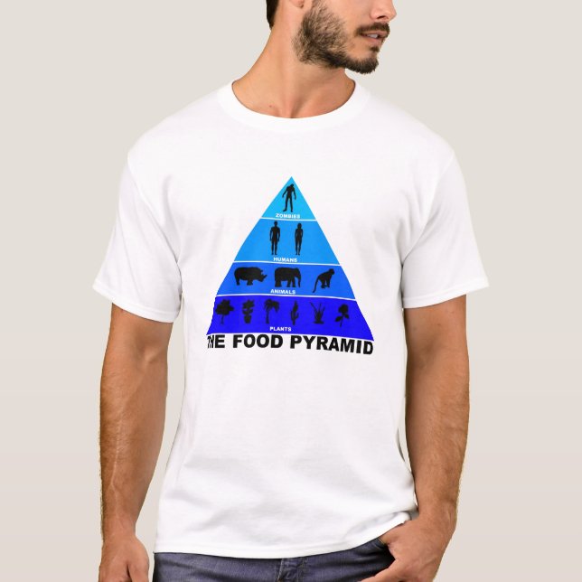 Die Zombie-Ernährungspyramide T-Shirt (Vorderseite)