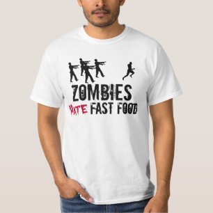 Die Zombies der Männer hassen Schnellimbiss-T - T-Shirt
