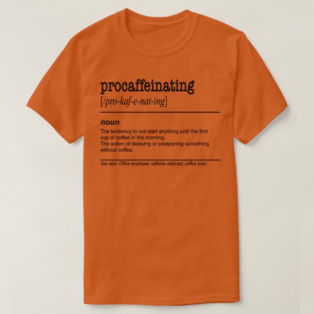 Die Zubereitung des Funny Coffee Lover Geschenke f T-Shirt (Design vorne)