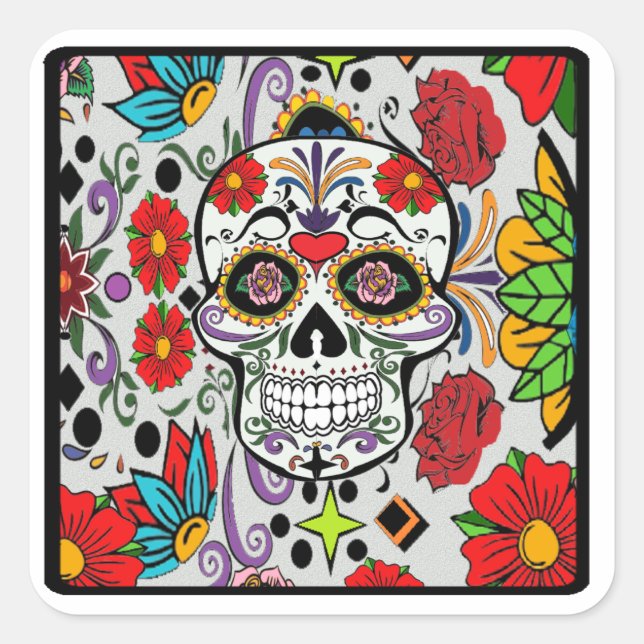 Die Zuckergeschichte Quadratischer Aufkleber (Vorderseite)