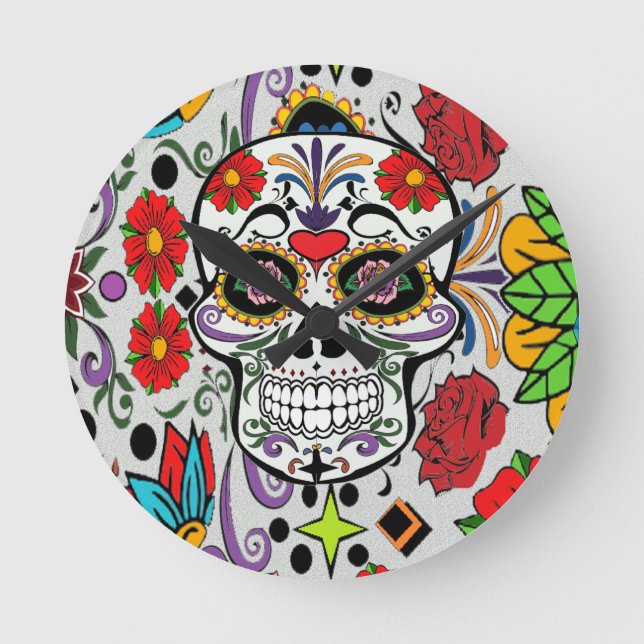 Die Zuckergeschichte Runde Wanduhr (Vorderseite)