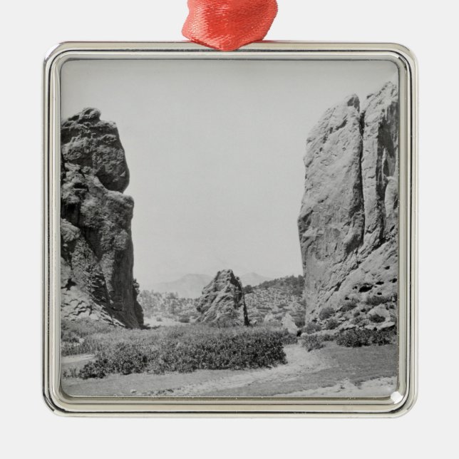 Die Zugangs-und Pikes Spitze Silbernes Ornament (Vorne)