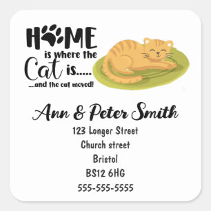 Die Zuhause für die Adressenrückgabe ist dort, wo  Quadratischer Aufkleber