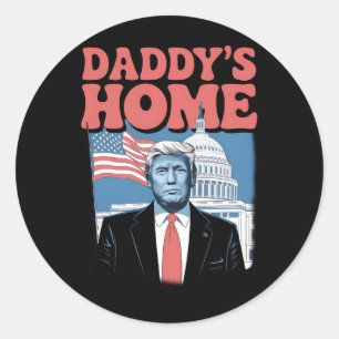 Die Zuhause von Präsident Trump Daddy bringt Ameri Runder Aufkleber