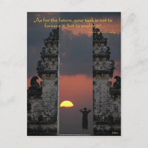 DIE ZUKUNFT BEHANDELN POSTKARTE