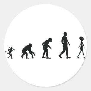 Die Zukunft der menschlichen Evolution Runder Aufkleber