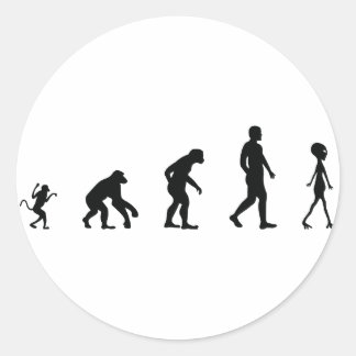 Die Zukunft der menschlichen Evolution Runder Aufkleber