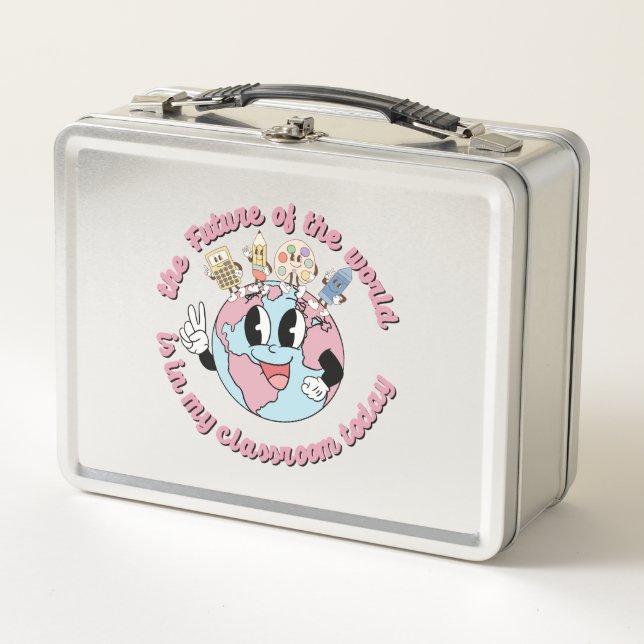 Die Zukunft der Welt ist in meiner Klasse Metall Brotdose (Vorderseite)