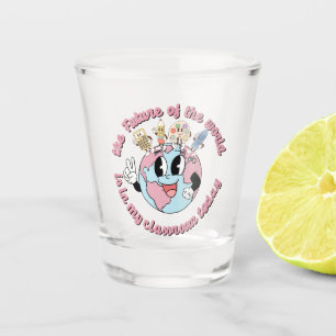 Die Zukunft der Welt ist in meiner Klasse Schnapsglas