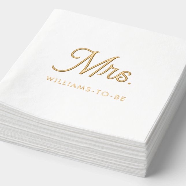 Die Zukunft Frau Custom Brautparty Gold Napkins Servietten Mit Folie (Ausschnitt)
