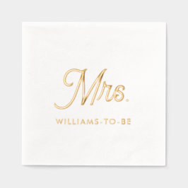 Die Zukunft Frau Custom Brautparty Gold Napkins Servietten Mit Folie