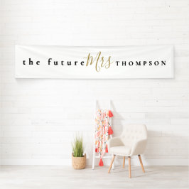 Die Zukunft Frau Name Black Gold Script White Banner