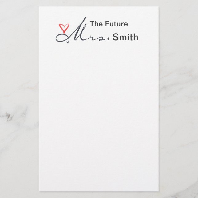 Die Zukunft Frau. - Passen Sie Ihre eigenen Wünsch Briefpapier (Vorderseite)