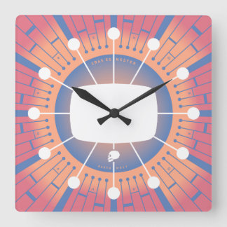 Die Zukunft gehört uns Quadratische Wanduhr