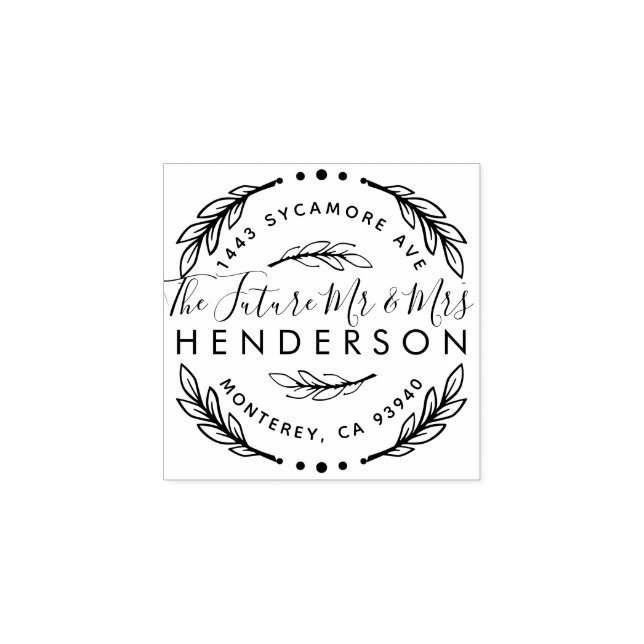 Die Zukunft Herr & Frau | Benutzerdefinierte Rücks Gummistempel (Prägung)