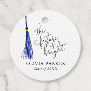 Die Zukunft ist Bright Blue Tassel Grad Party Geschenkanhänger