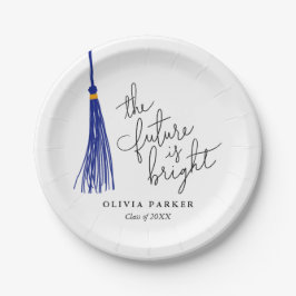Die Zukunft ist Bright Grad Party Blue Tassel Pappteller
