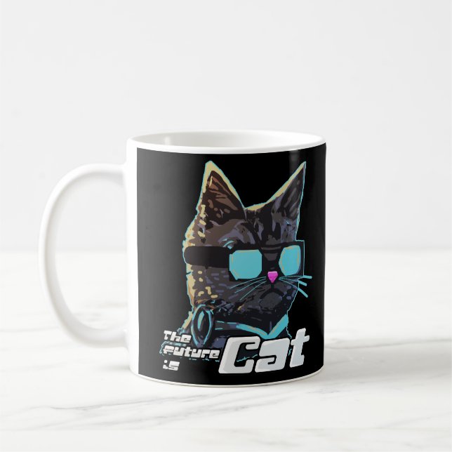 Die Zukunft ist Cat Kaffeetasse (Links)