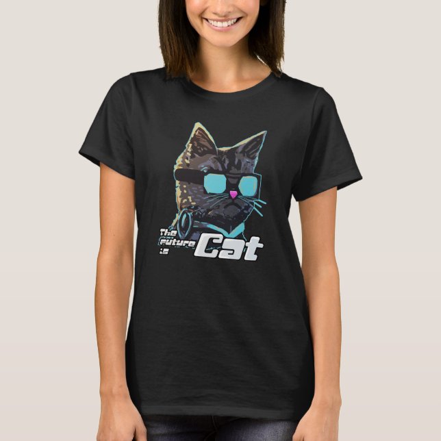 Die Zukunft ist Cat T-Shirt (Vorderseite)