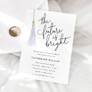 Die Zukunft ist das Foto einer hellen White Gradua Einladung