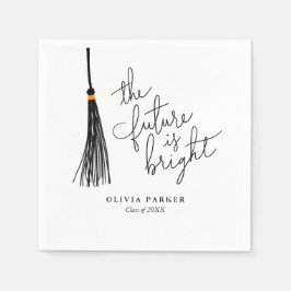 Die Zukunft ist der helle Abschluss Black Tassel Serviette