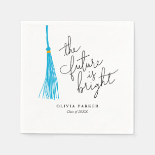 Die Zukunft ist der helle Abschluss Sky Blue Tasse Serviette