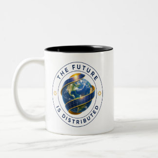 Die Zukunft ist dezentral Zweifarbige Tasse