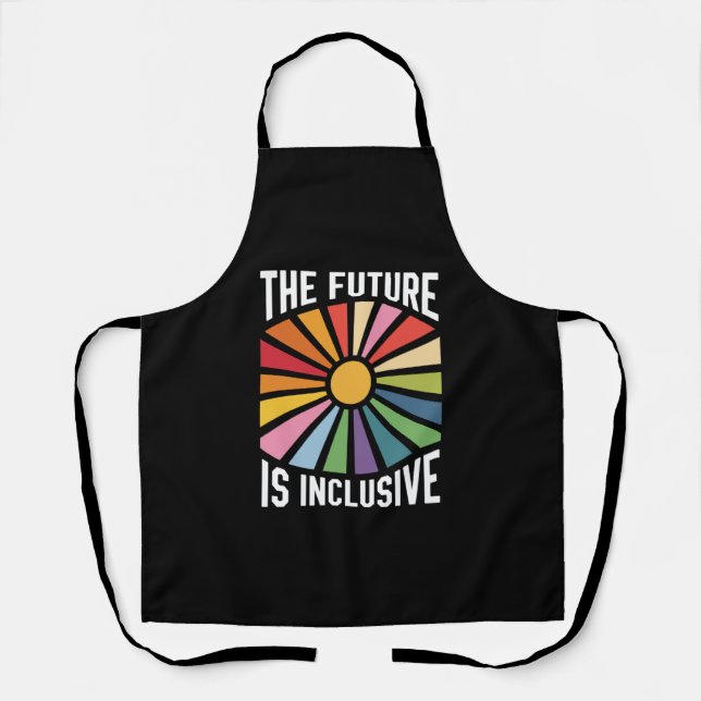 Die Zukunft ist ein integratives Recht auf Rainbow Schürze (Vorderseite)