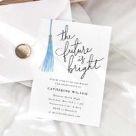 Die Zukunft ist eine helle, blaue Graduierungspart Einladung