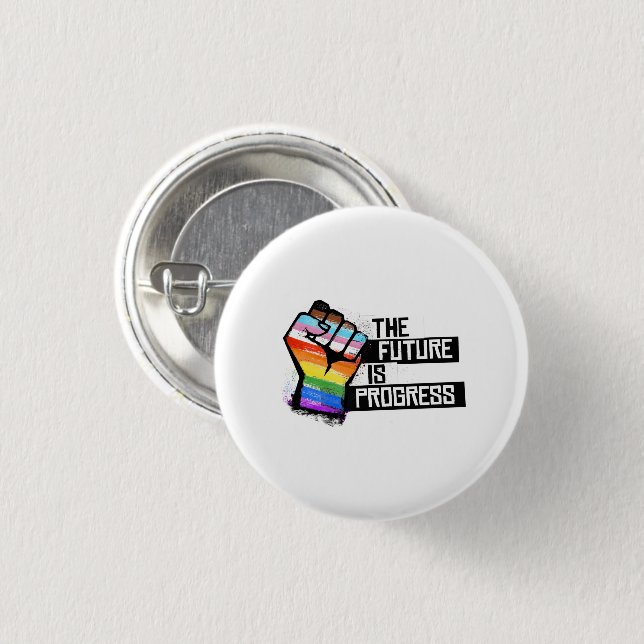 Die Zukunft ist Fortschritt Button (Vorne & Hinten)
