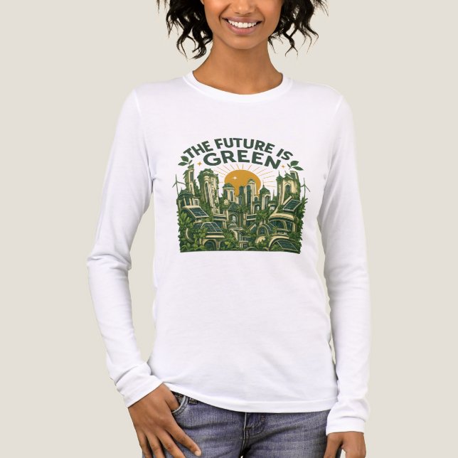 Die Zukunft ist grün Tri-Blend Shirt (Vorderseite)